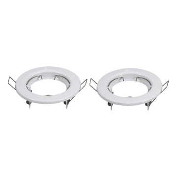 Aigostar - ΣΕΤ 2x Πλαίσιο για χωνευτό φωτιστικό GU10 Ø 8 cm λευκό