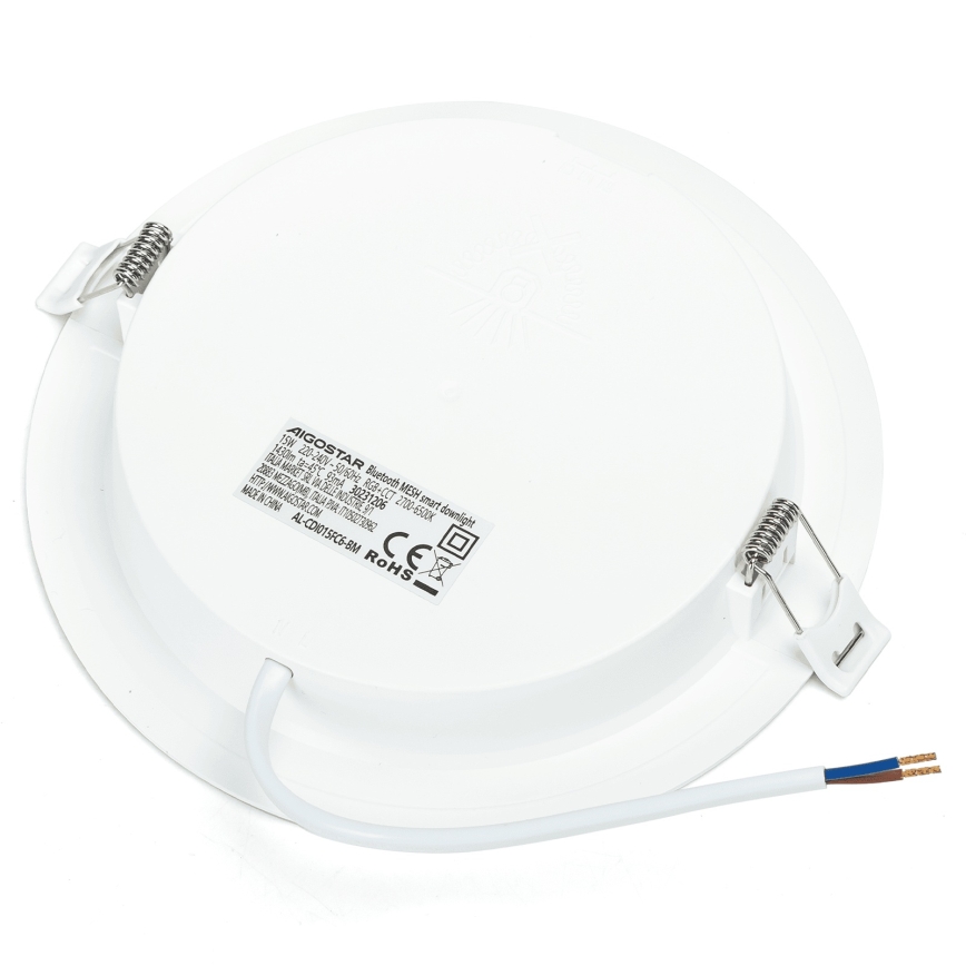 Aigostar - Σετ 2 τεμαχίων ρυθμιζόμενα χωνευτά φωτιστικά οροφής LED RGBW MESH LED/15W/230V 2700K-6500K