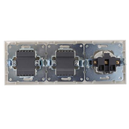 Aigostar - ΣΕΤ 2x Διακόπτης σπιτιού με πρίζα 1x16A/250V SCHUKO