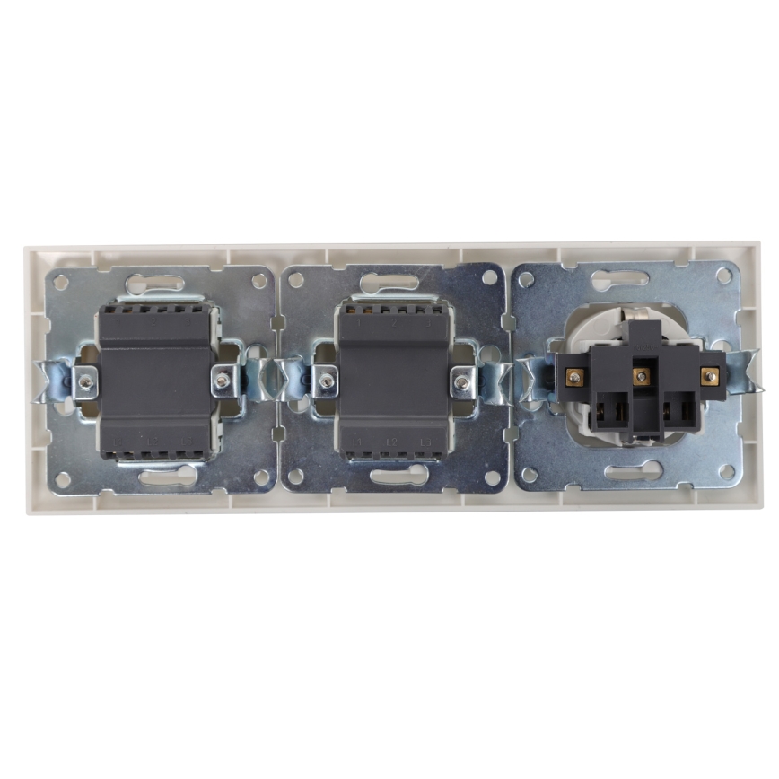 Aigostar - ΣΕΤ 2x Διακόπτης σπιτιού με πρίζα 1x16A/250V SCHUKO
