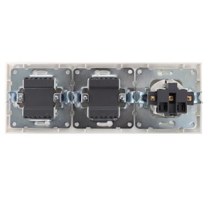 Aigostar - ΣΕΤ 2x Διακόπτης σπιτιού με πρίζα 1x16A/250V SCHUKO