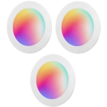 Aigostar - Σετ 3 τεμ. LED RGBW ρυθμιζόμενα χωνευτά φωτιστικά MESH, 15W/230V, 2700K–6500K, Ø17 cm