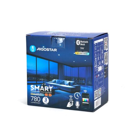 Aigostar - ΣΕΤ 3x LED Dimmable χωνευτό φωτιστικό MESH LED/9W/230V 2700K-6500K διάμετρος 14,5 cm