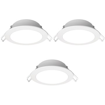 Aigostar - Σετ 3x LED χωνευτά φωτιστικά μπάνιου LED/4,8W/230V IP65 λευκό