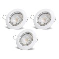 Aigostar - Σετ 3x LED χωνευτό φωτιστικό 1xGU10/4,5W/230V 3000K λευκό