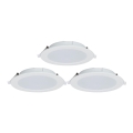 Aigostar - ΣΕΤ 3x LED Dimmable χωνευτό φωτιστικό MESH LED/9W/230V 2700K-6500K διάμετρος 14,5 cm
