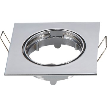 Aigostar - Πλαίσιο για χωνευτό φωτιστικό GU10 8,2x8,2 cm σε γυαλιστερό χρώμιο