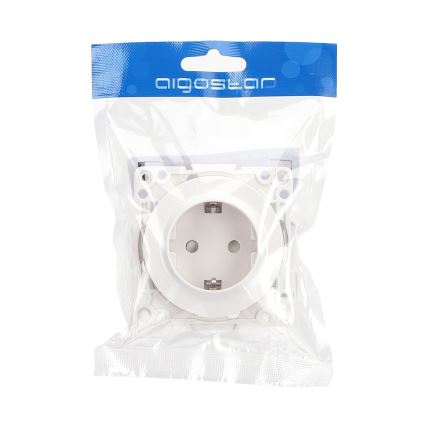 Aigostar - Πρίζα τοίχου SCHUKO χωρίς πλαίσιο 250V/16A λευκή