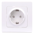 Aigostar - Πρίζα τοίχου με πλαίσιο SCHUKO 250V λευκή