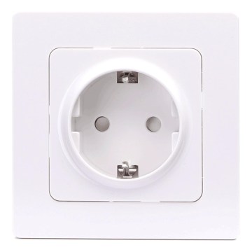 Aigostar - Πρίζα τοίχου με πλαίσιο SCHUKO 250V λευκή