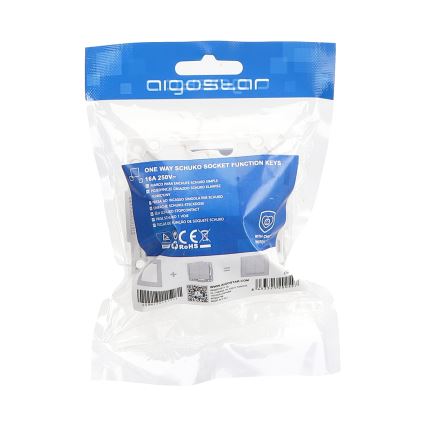 Aigostar - Πρίζα τοίχου χωρίς πλαίσιο SCHUKO 250V μαύρη