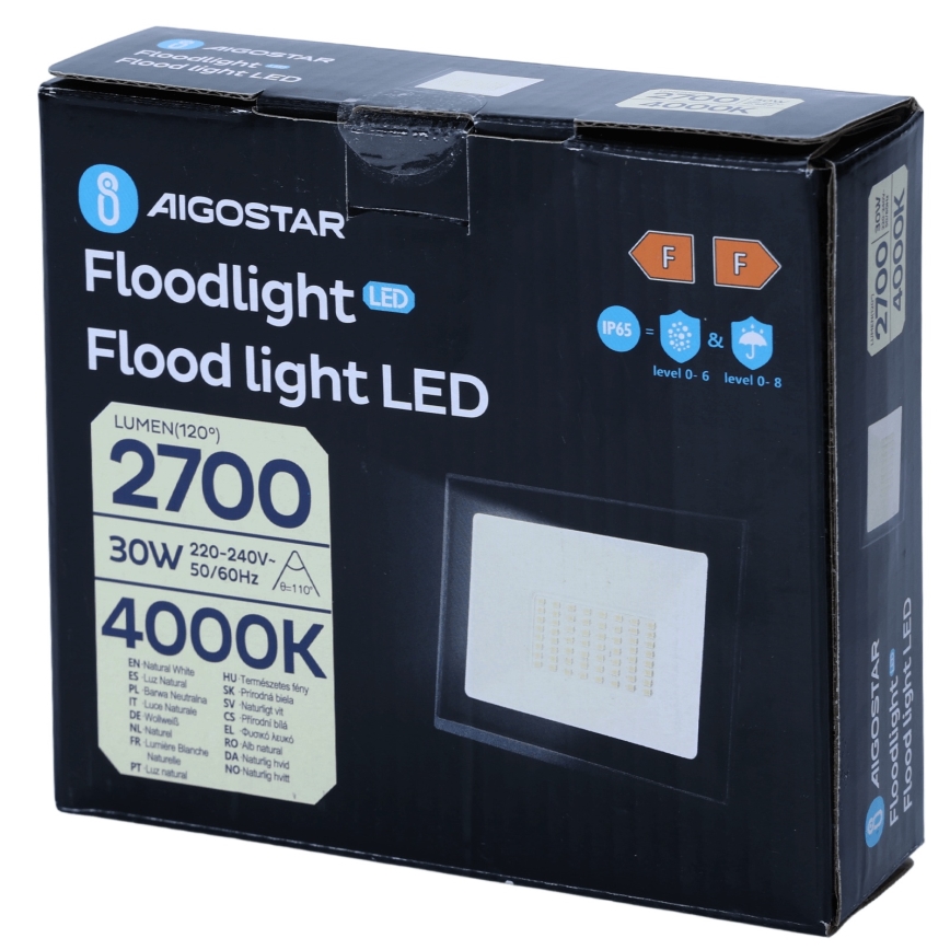 Aigostar - Προβολέας LED/30W/230V 4000K IP65
