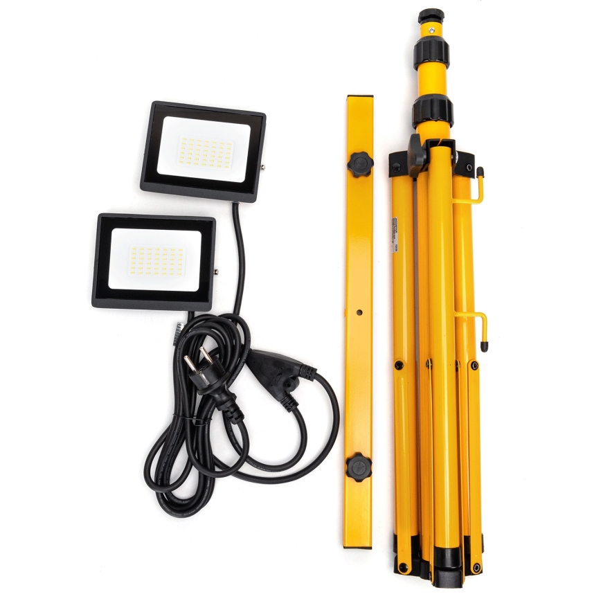 Aigostar - Προβολέας LED με βάση 2xLED/30W/230V 6500K IP65 πορτοκαλί/μαύρο