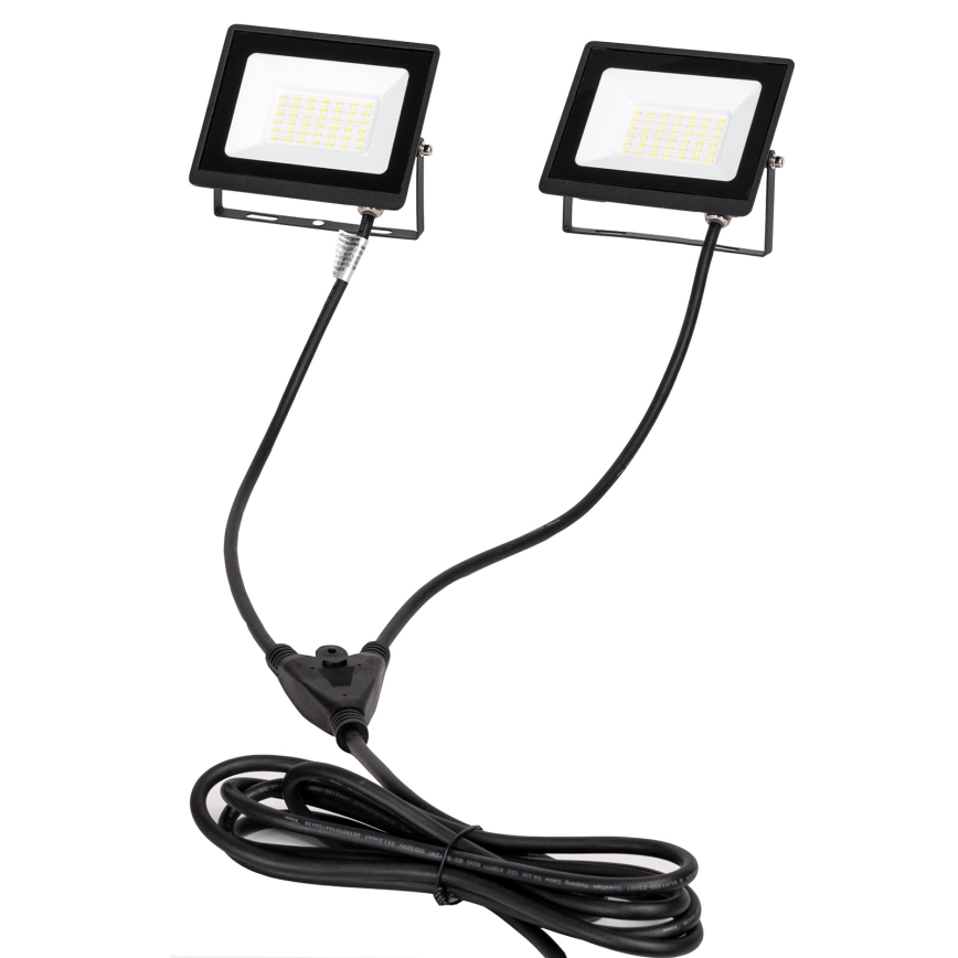 Aigostar - Προβολέας LED με βάση 2xLED/30W/230V 6500K IP65 πορτοκαλί/μαύρο