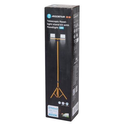 Aigostar - Προβολέας LED με βάση 2xLED/30W/230V 6500K IP65 πορτοκαλί/μαύρο