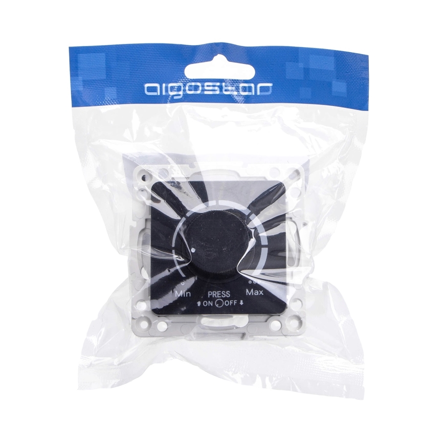 Aigostar - Ρυθμιστής φωτεινότητας χωρίς πλαίσιο 250V/10A μαύρος