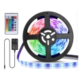 Aigostar - Ρυθμιζόμενη λωρίδα LED RGB 5m LED/24W/12/230V IP65 + τηλεχειριστήριο