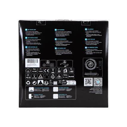 Aigostar - Ρυθμιζόμενο LED φωτιστικό οροφής LED/60W/230V 2700-6500K Ø 52,7 cm χρωμέ + τηλεχειριστήριο