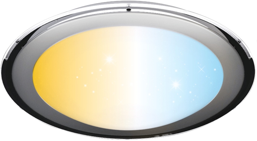 Aigostar - Ρυθμιζόμενο LED φωτιστικό οροφής LED/60W/230V 2700-6500K Ø 52,7 cm χρωμέ + τηλεχειριστήριο