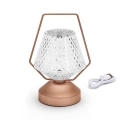 Aigostar - Ρυθμιζόμενο LED Φορτιζόμενο Επιτραπέζιο Φωτιστικό LED/1W/5V 2700/4000/6500K 1800mAh 20 εκ.