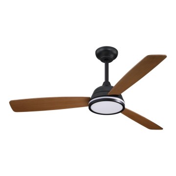 Aigostar - Ρυθμιζόμενος LED οροφής ανεμιστήρας LED/20W/230V 2700-6500K 132εκ καφέ + τηλεχειριστήριο