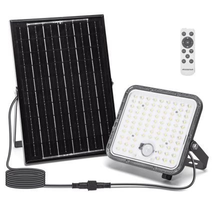 Aigostar - Ρυθμιζόμενος LED ηλιακός προβολέας με αισθητήρα LED/120W/3,4V 6500K IP66 8000 mAh + τηλεχειριστήριο