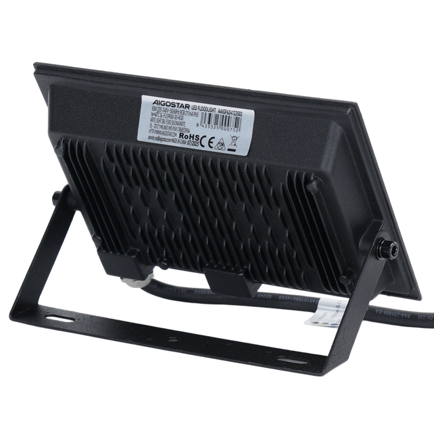 Aigostar - LED RGB Ρυθμιζόμενος προβολέας LED/50W/230V IP65 + τηλεχειριστήριο