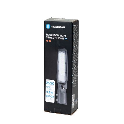 Aigostar - SLIM φωτιστικό δρόμου LED/30W/230V 6500K IP65