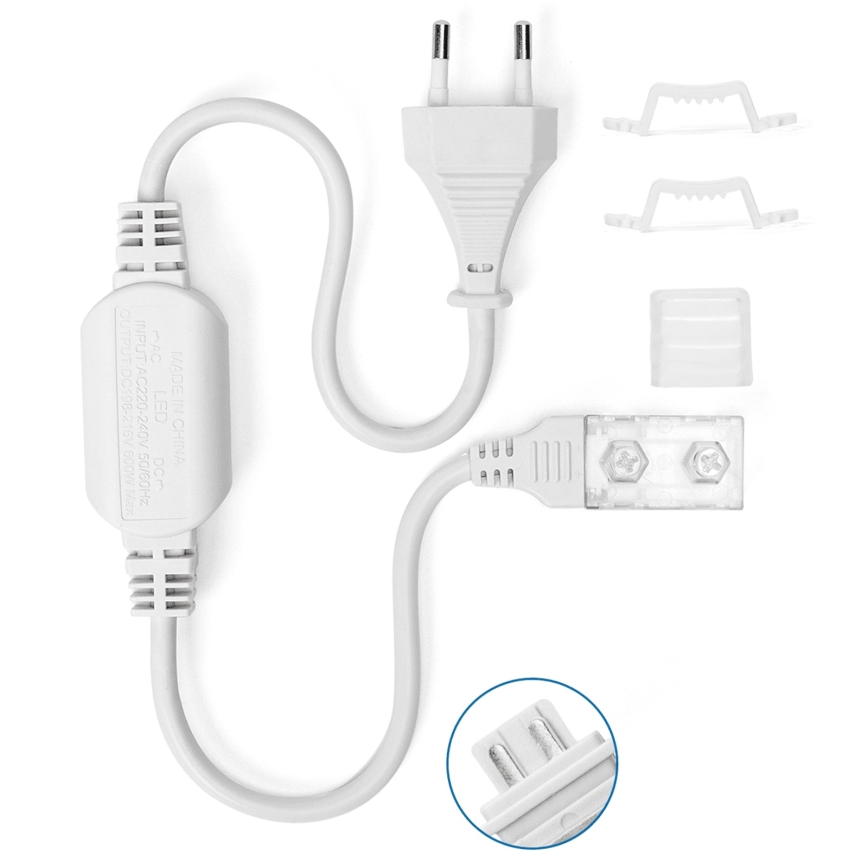 Aigostar - Τροφοδοτικό για ταινίες LED 10 mm 600W/230V λευκό