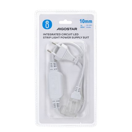 Aigostar - Τροφοδοτικό για ταινίες LED 10 mm 600W/230V λευκό