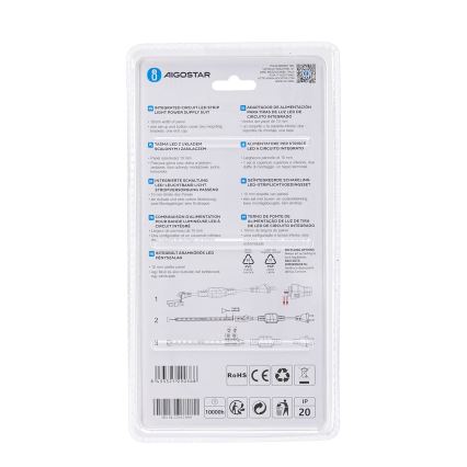 Aigostar - Τροφοδοτικό για ταινίες LED 10 mm 600W/230V λευκό