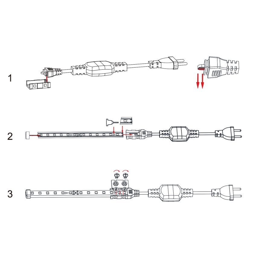 Aigostar - Τροφοδοτικό για ταινίες LED 10 mm 600W/230V λευκό