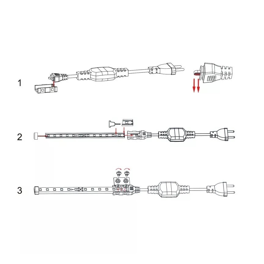 Aigostar - Τροφοδοτικό για ταινίες LED 8 mm 600W/230V λευκό