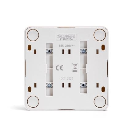 Aigostar - Τετραπλή επιτοίχια οικιακή πρίζα SCHUKO 250V λευκή