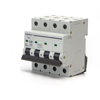 Aigostar - Τετραπολικός αυτόματος διακόπτης 4P-20A-C 400V