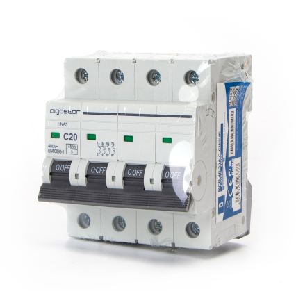 Aigostar - Τετραπολικός αυτόματος διακόπτης 4P-20A-C 400V