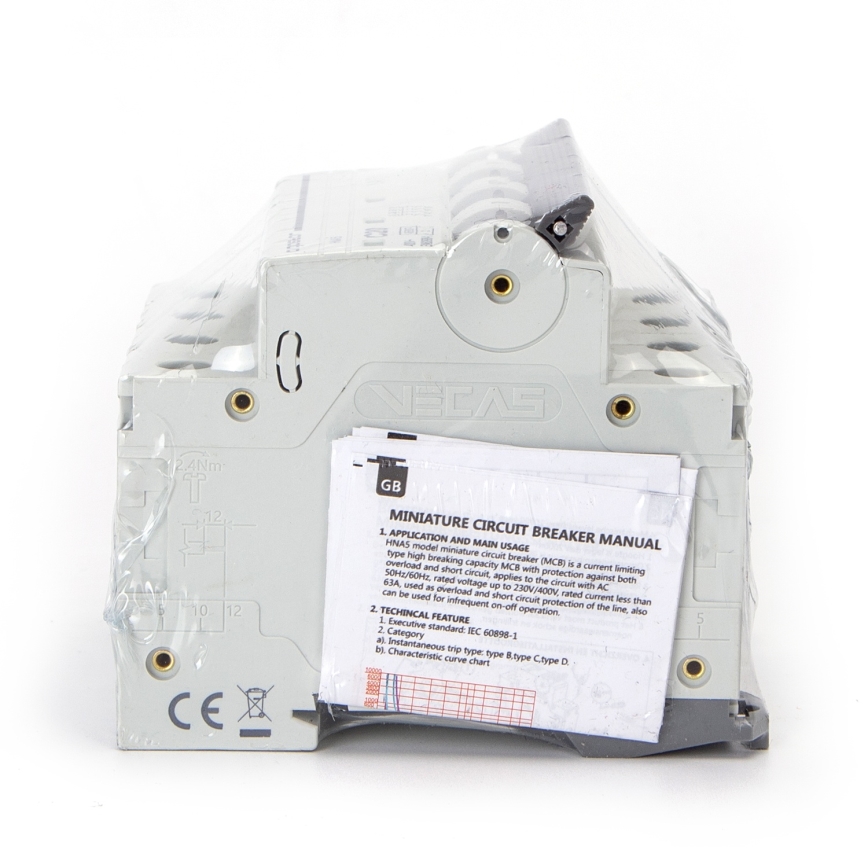 Aigostar - Τετραπολικός αυτόματος διακόπτης 4P-20A-C 400V