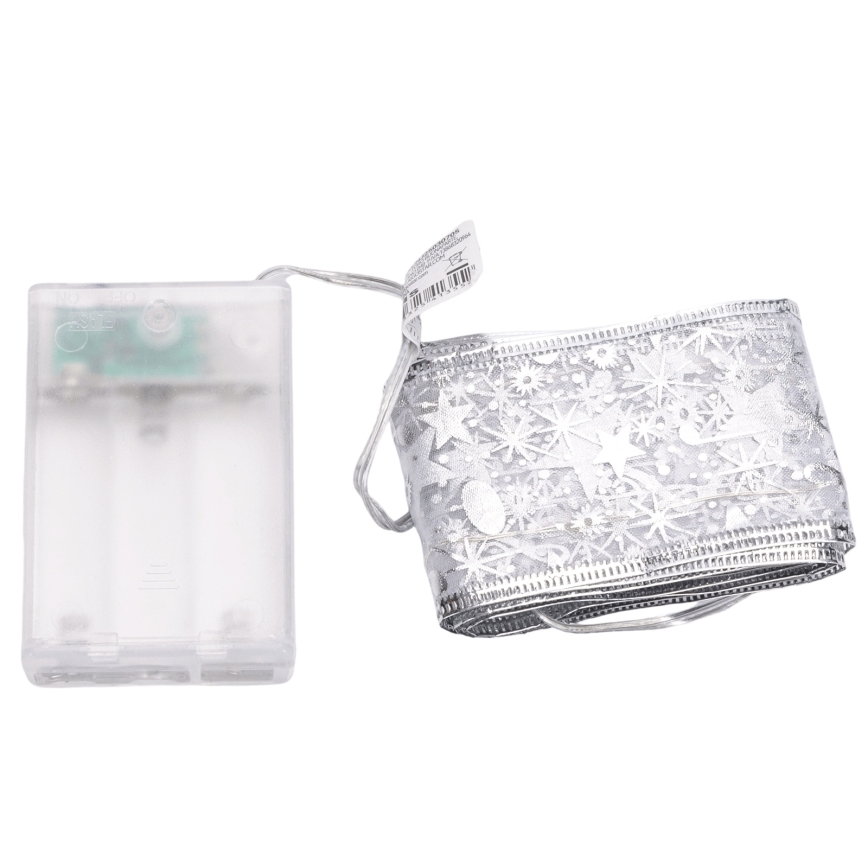 Aigostar - LED γιρλάντα 20xLED/3xAA, 2 m, θερμό λευκό, ασημί