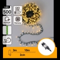 Aigostar - Γιρλάντα LED εξωτερικού χώρου 500xLED/8 λειτουργίες 13m IP44 θερμό λευκό
