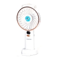 Aigostar - Επαναφορτιζόμενος μίνι ανεμιστήρας 5W/5V 2400mAh USB λευκός