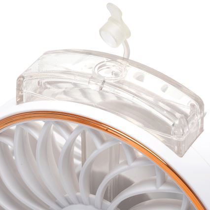 Aigostar - Επαναφορτιζόμενος μίνι ανεμιστήρας 5W/5V 2400mAh USB λευκός