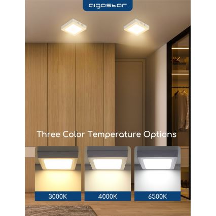 Aigostar - Επιφανειακό φωτιστικό οροφής LED/18W/230V 3000K 22,6x22,6 cm λευκό