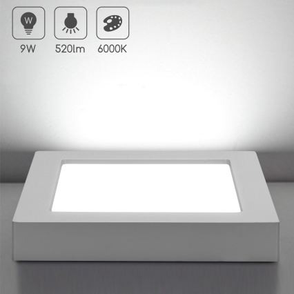 Aigostar - Επιφανειακό φωτιστικό οροφής LED/9W/230V 6000K 12,2x12,2 cm λευκό