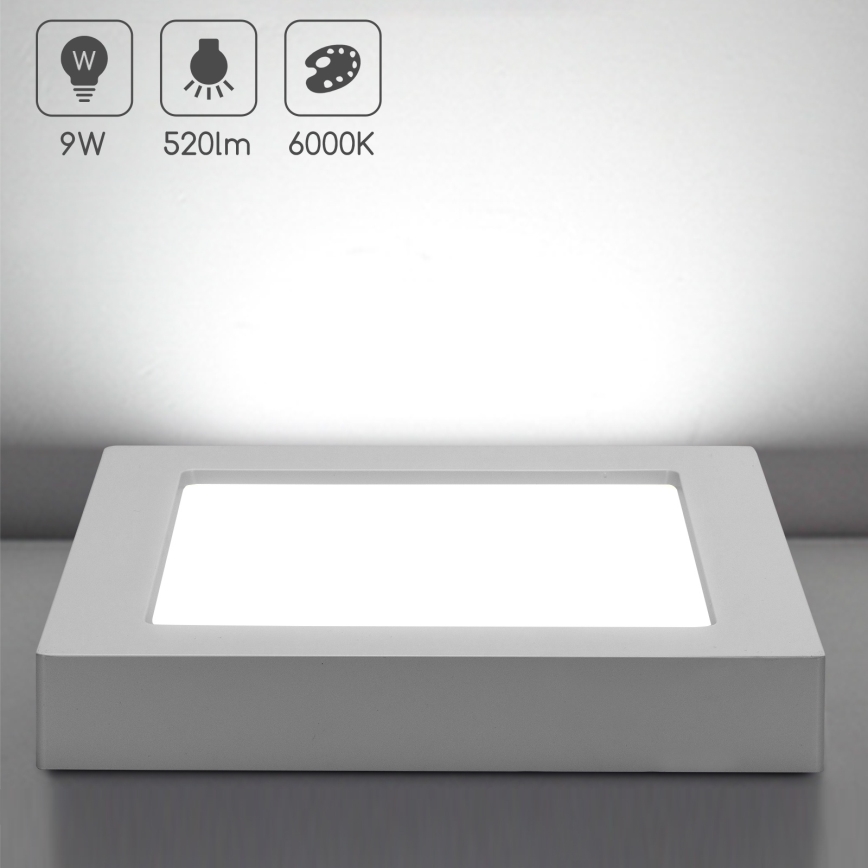 Aigostar - Επιφανειακό φωτιστικό οροφής LED/9W/230V 6000K 12,2x12,2 cm λευκό