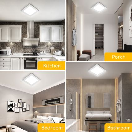 Aigostar - Επιφανειακό φωτιστικό οροφής LED/9W/230V 6000K 12,2x12,2 cm λευκό