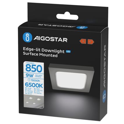Aigostar - Επιφανειακό φωτιστικό οροφής LED/9W/230V 6000K 12,2x12,2 cm λευκό