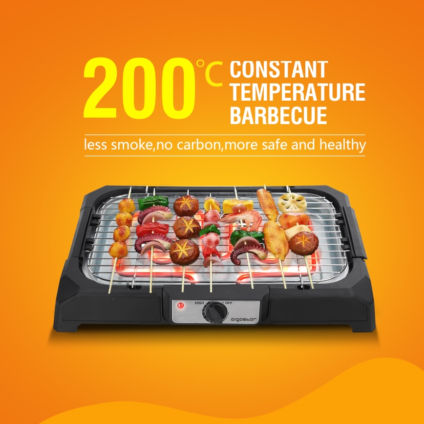 Aigostar - Επιτραπέζια ηλεκτρική ψησταριά 2000W/230V