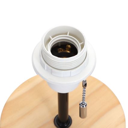 Aigostar - Επιτραπέζιο φωτιστικό με θύρα USB, 1xE27/40W/230V, μαύρο/κρεμ