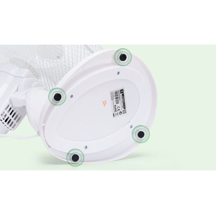 Aigostar - Επιτραπέζιος ανεμιστήρας 50W/230V λευκός