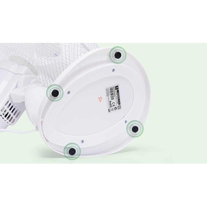 Aigostar - Επιτραπέζιος ανεμιστήρας 50W/230V λευκός
